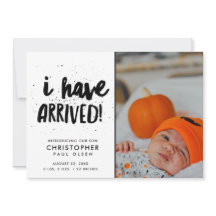 Eu Cheguei ao Anúncio de Nascimento do Foto Boy