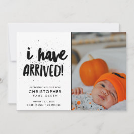 Eu Cheguei ao Anúncio de Nascimento do Foto Boy