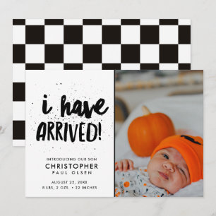 Eu Cheguei ao Anúncio de Nascimento do Foto Boy