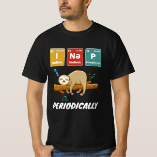 Eu cochilo periodicamente, camiseta de preguiça