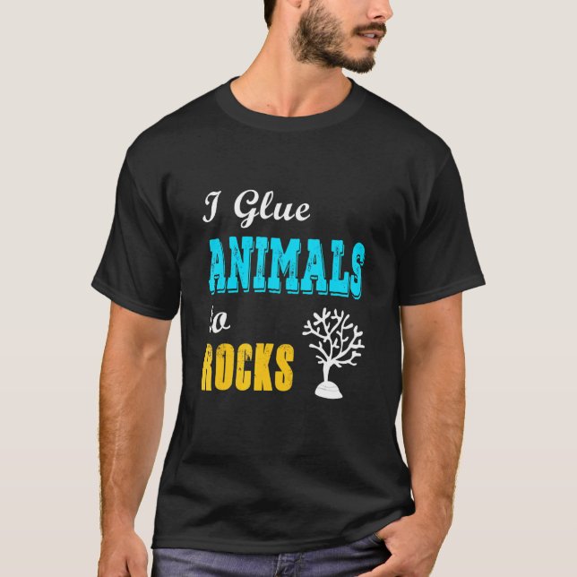 Eu Colo Animais A Camisetas De Coral De Rocha (Frente)