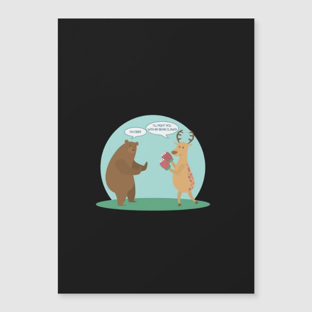 Eu Com Minhas Mãos de Urso Oh Cervo Engraçado Cria (Frente)