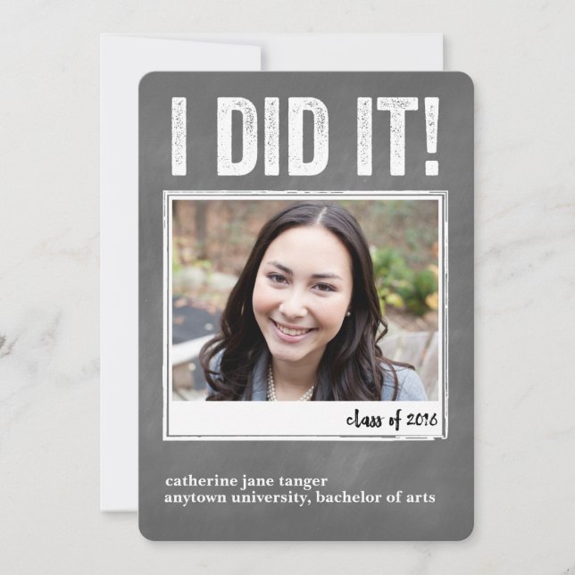 Eu Consegui! Anúncio de Conclusão de Curso (Frente)