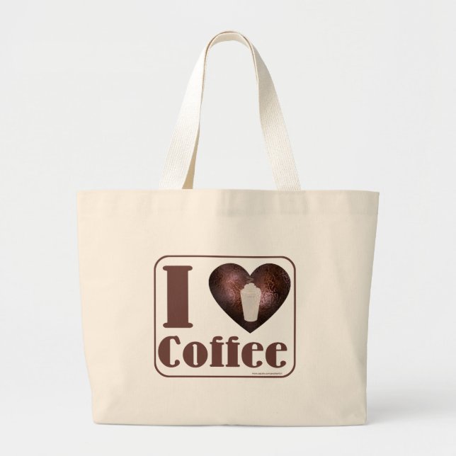 Eu coração bolsa de café (Frente)