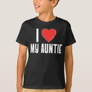 Eu (Coração) Camiseta da Minha Tia para Crianças