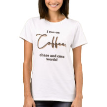 Eu corro em camiseta do Café e das Palavras do Cus