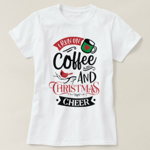 Eu Corro No Café E Na Camiseta De Natal.