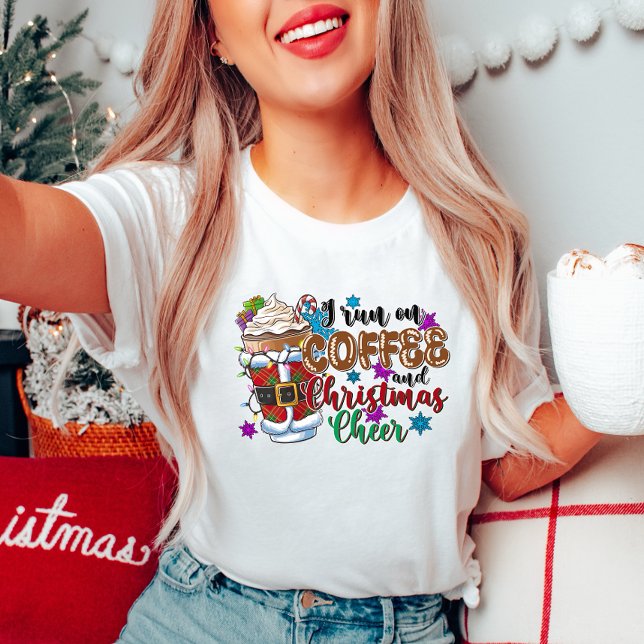 Eu corro no café e na camiseta de Natal (Criador carregado)