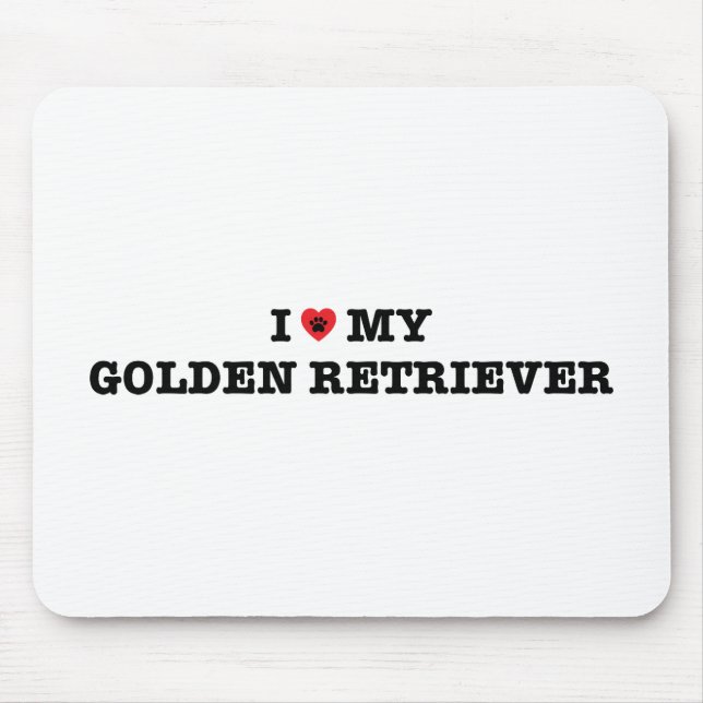 Eu Corto Meu Ouro Retriever Mousepad (Frente)