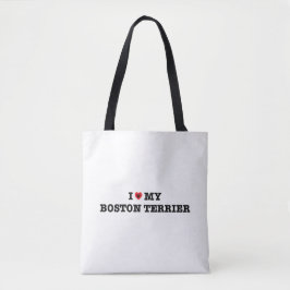 Eu Corto Minha Bolsa de Tote de Boston Terrier