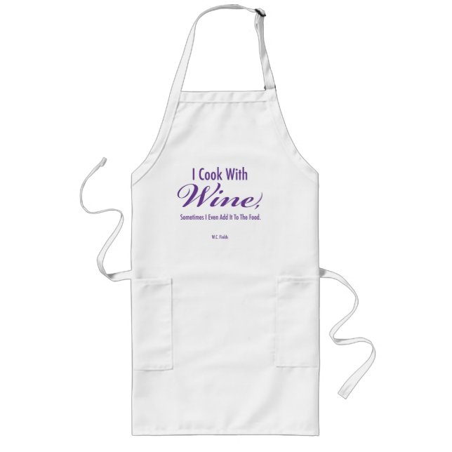"Eu cozinho com o avental longo do vinho" (Frente)