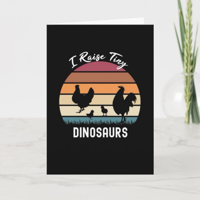 Eu Crio Dinossauros de Estimação Cartões de Galinh (Frente)