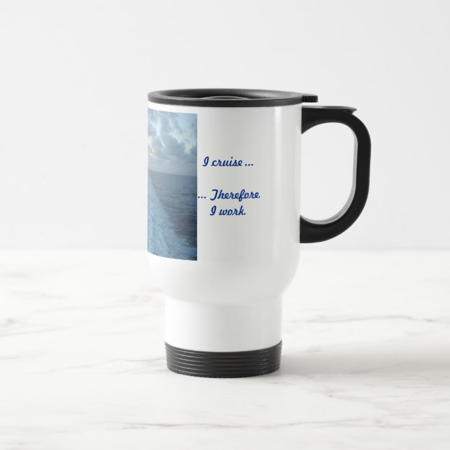 Eu cruzo… conseqüentemente caneca de viagem (Direita)