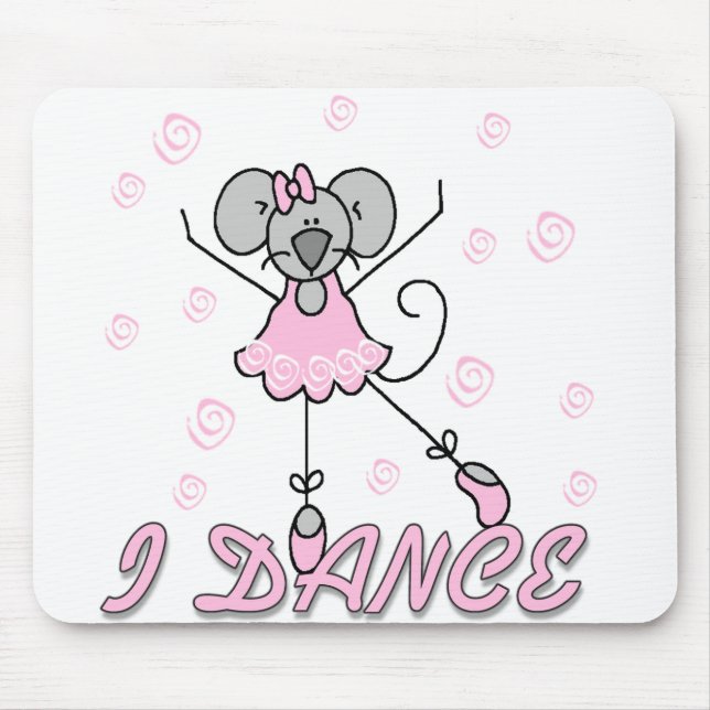Eu Danço Rato Ballet Mousepad (Frente)