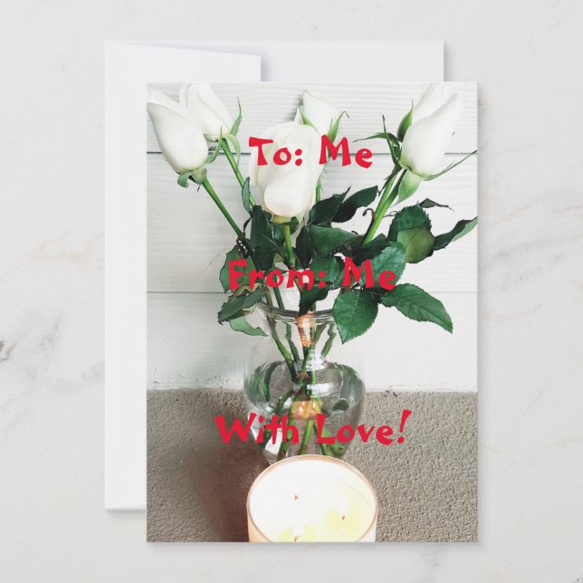 Eu, De: Eu, Com Amor! Cartão Comemorativos Folha Ú (Frente)