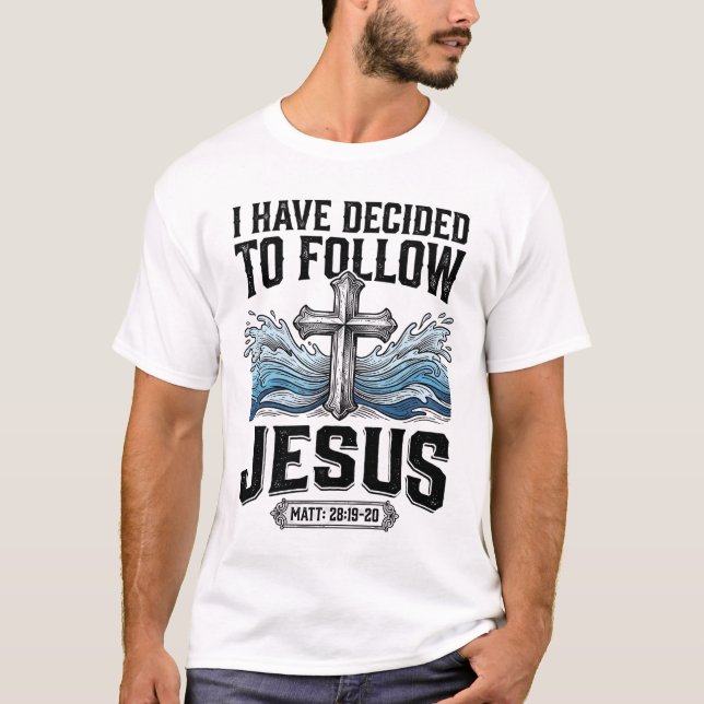 Eu Decidi Seguir Jesus Camiseta Vintage (Frente)
