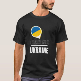 Eu defendo a Ucrânia - apoiem a camiseta ucraniana