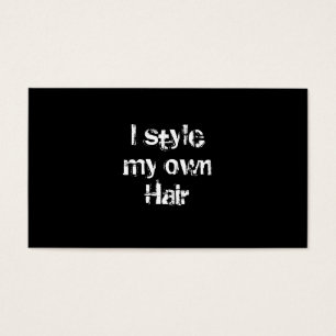 Eu denomino meu próprio cabelo. Preto e branco.