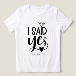 Eu Disse Sim Diamante & Coração Adicionar Data