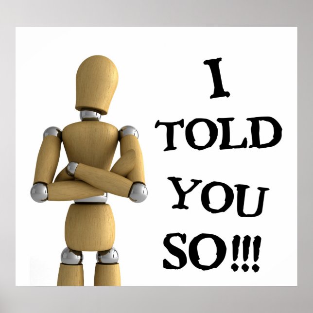 Eu disse-te... Poster (Frente)