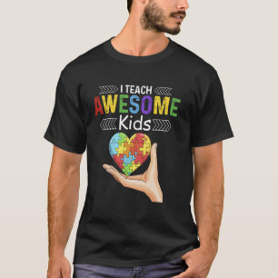 Eu Ensino Camiseta de Crianças Incríveis Autismo E