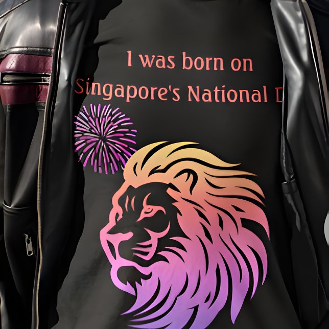 Eu era nascer na Camisa do Dia Nacional de Singapu (Criador carregado)