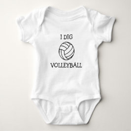 Eu escavo o bodysuit da camisa do bebê do voleibol