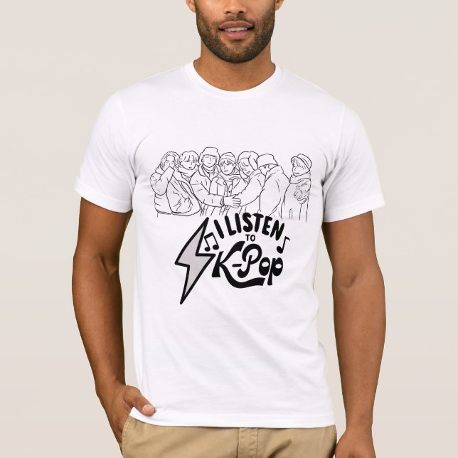 Eu escuto a camisa do Pop K (Frente)