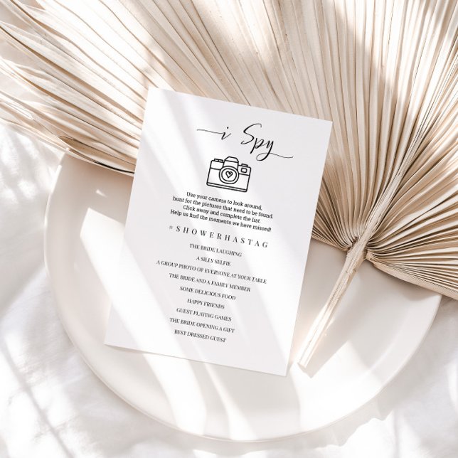 Eu espio Casamento ou Cartão de Jogo de Chá de pan (Criador carregado)