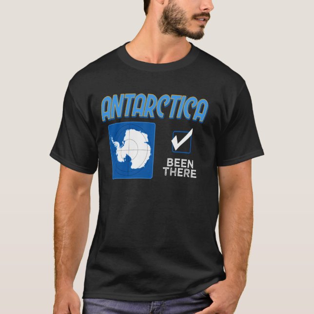 Eu Estive Lá Mapa Bandeira da Antártida Polo Sul  (Frente)