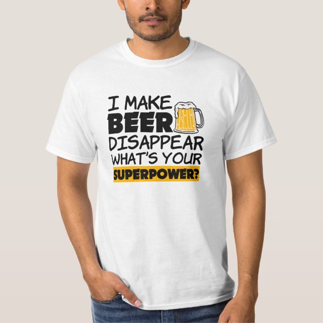 Eu faço cerveja desaparecer uma camisa engraçada d (Frente)