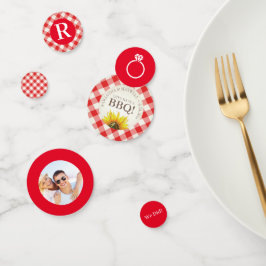 Eu faço CHURRASCO Gingham Chá de casamento