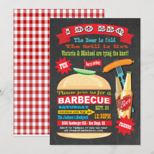 Eu faço convite para Festa de noivado de CHURRASCO