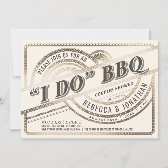 Eu faço convites do CHURRASCO - chá dos casais (Frente)