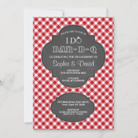 Eu faço o convite do Noivado BARBEQUE Chalk Gingha