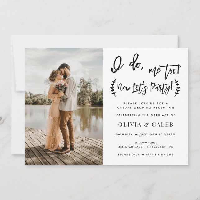 Eu faço o mesmo também Convite Apenas Recepção (Frente)