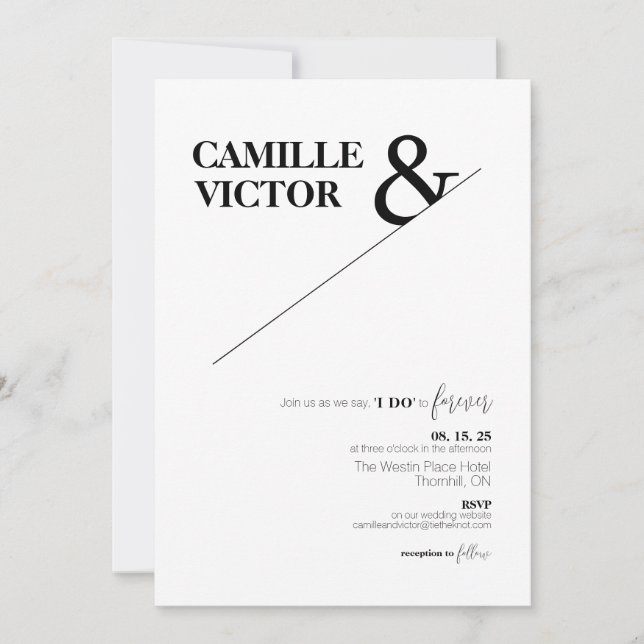 Eu Faço Para Evitar Um Convite De Casamento Minima (Frente)