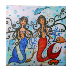 Eu faço, pintura do casal da sereia por Prisarts