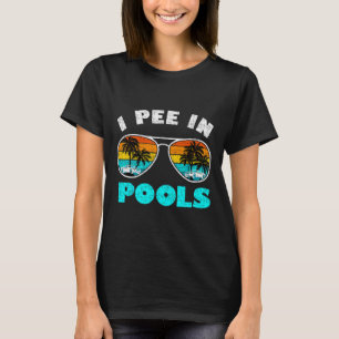 Eu faço xixi em Camiseta de sungles de piscinas Fé