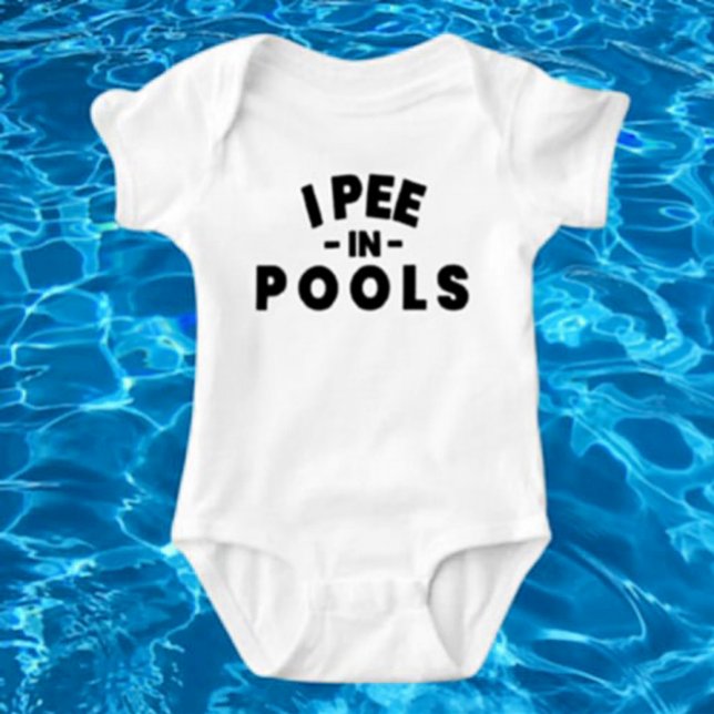 Eu Faço Xixi em Piscinas Camiseta Divertida para B (Criador carregado)