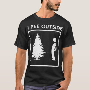 Eu faço xixi fora da Camiseta de humor de acampame