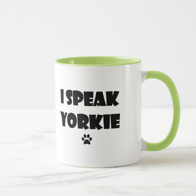 Eu falo a caneca de Yorkie (Direita)