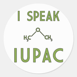 Eu falo a etiqueta de IUPAC