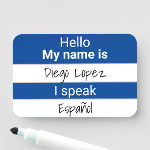 Eu Falo Amostra de Nome de etiqueta de Apagamento