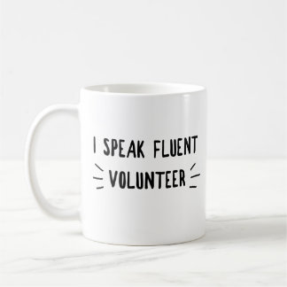 Eu falo caneca fluente voluntária