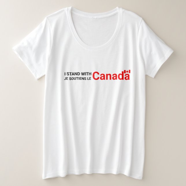 Eu Fico Com Camisa Do Canadá, Teto Francês Inglês, (Frente do Design)