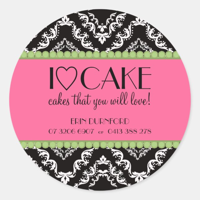Eu fico com os adesivos do Bake Business (Frente)
