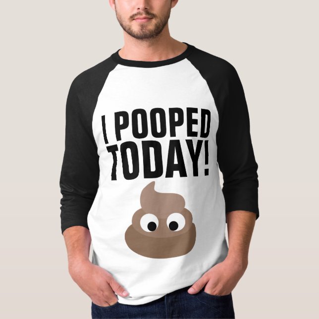 EU FIZ COCO HOJE! Camisetas engraçadas (Frente)