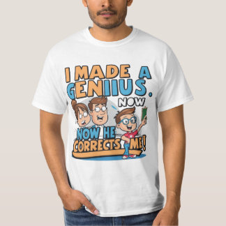 Eu fiz um design de camiseta inteligente e genial