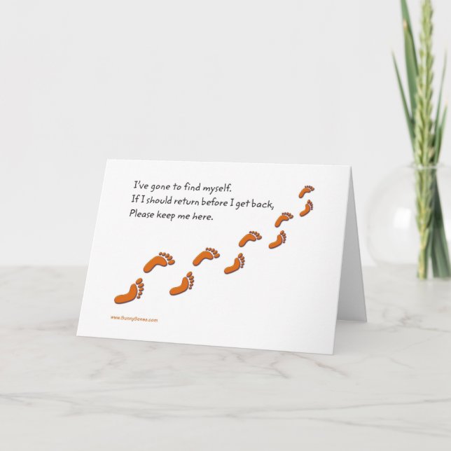 Eu fui me encontrar com cartões de saudação de peg (Frente)